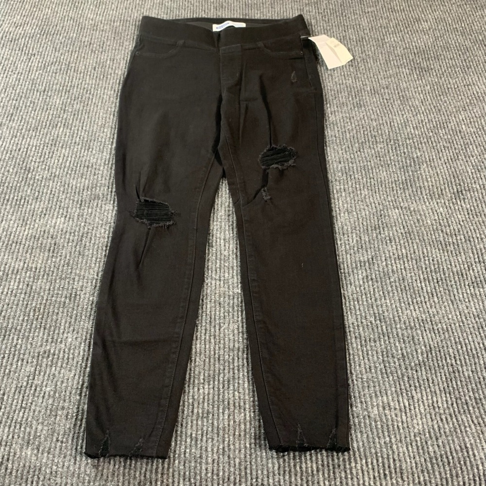 Old Navy Jeans 4 Black Denim Rockstar Super Skinny Jeggings Stretch Mid Rise NWT